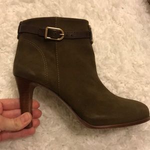 Tory Burch Olive Suede Bootie